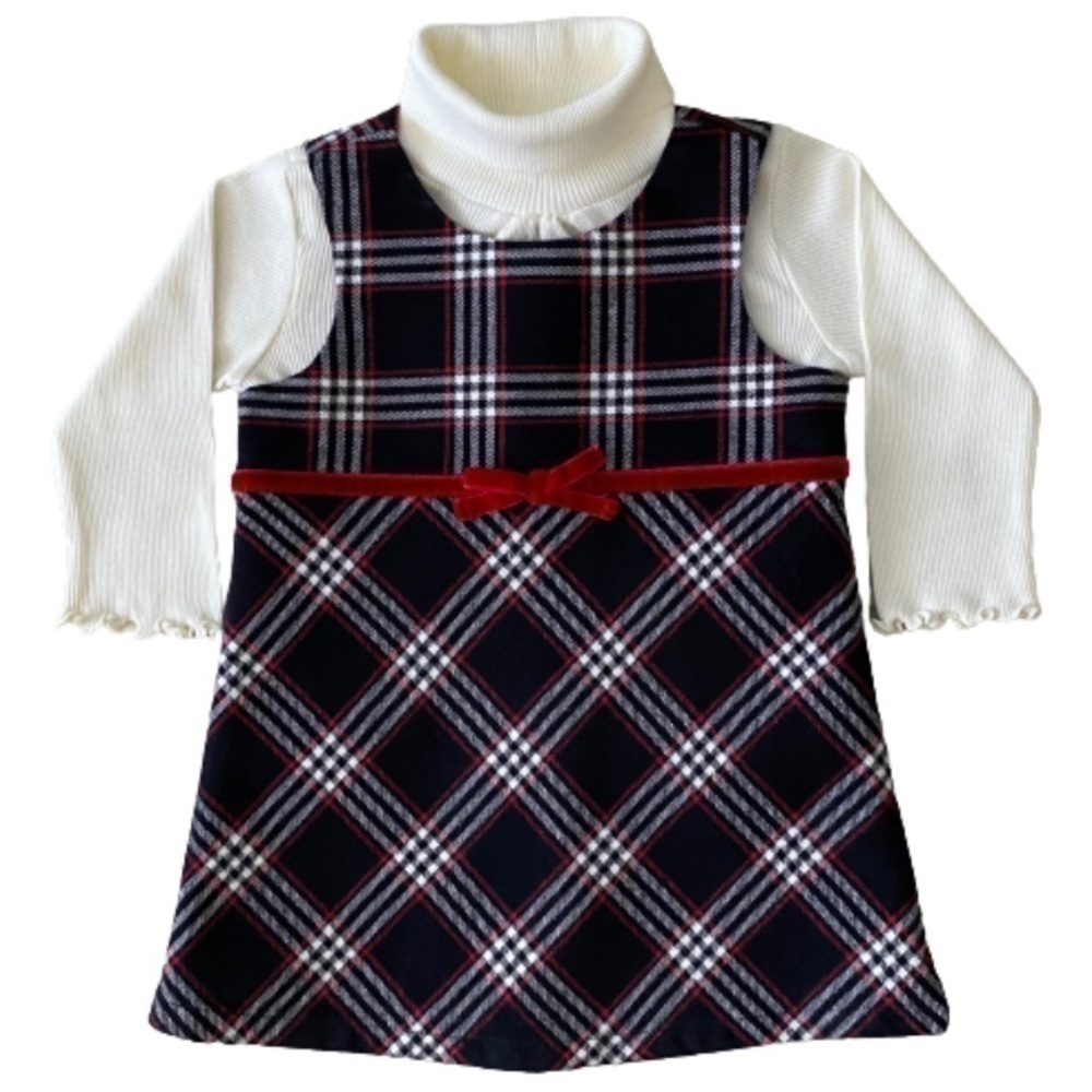 Old Navy Baby Girls 2-Piece Plaid Dress Set​​​​​​​​​​​​​​​​​​​​​​​​​​​​​